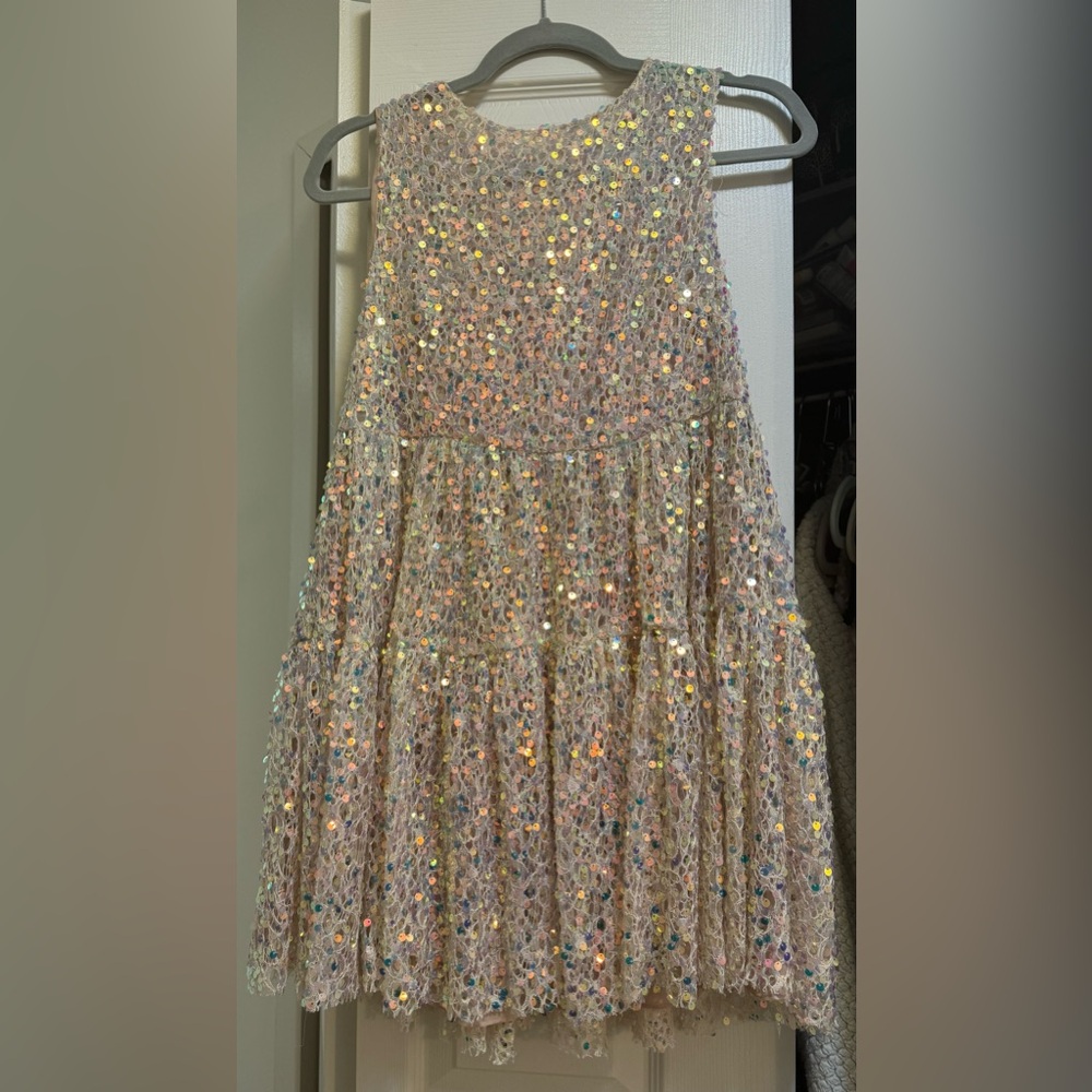 ZARA limited edition iridescent sequin mini dress size xs